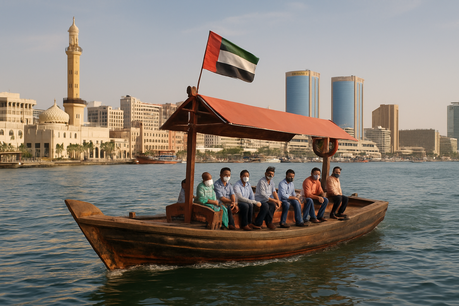Traditional abra boat ride on Dubai Creek
